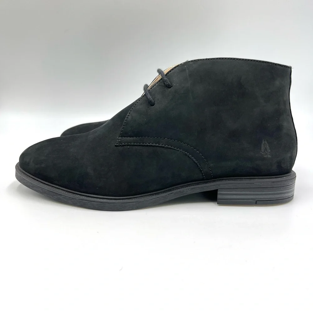 Hush Puppies Womens Size 8.5 Bailey Chukka 2 Black Nubuck Leather‎ Boots NEW